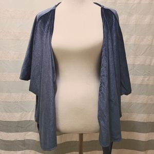 Blue velvet cape